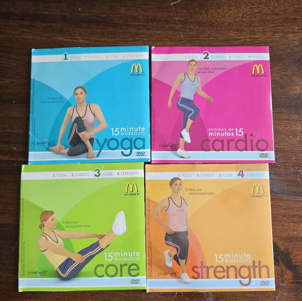 Set of 4 Fitness DVDs From McDonald's